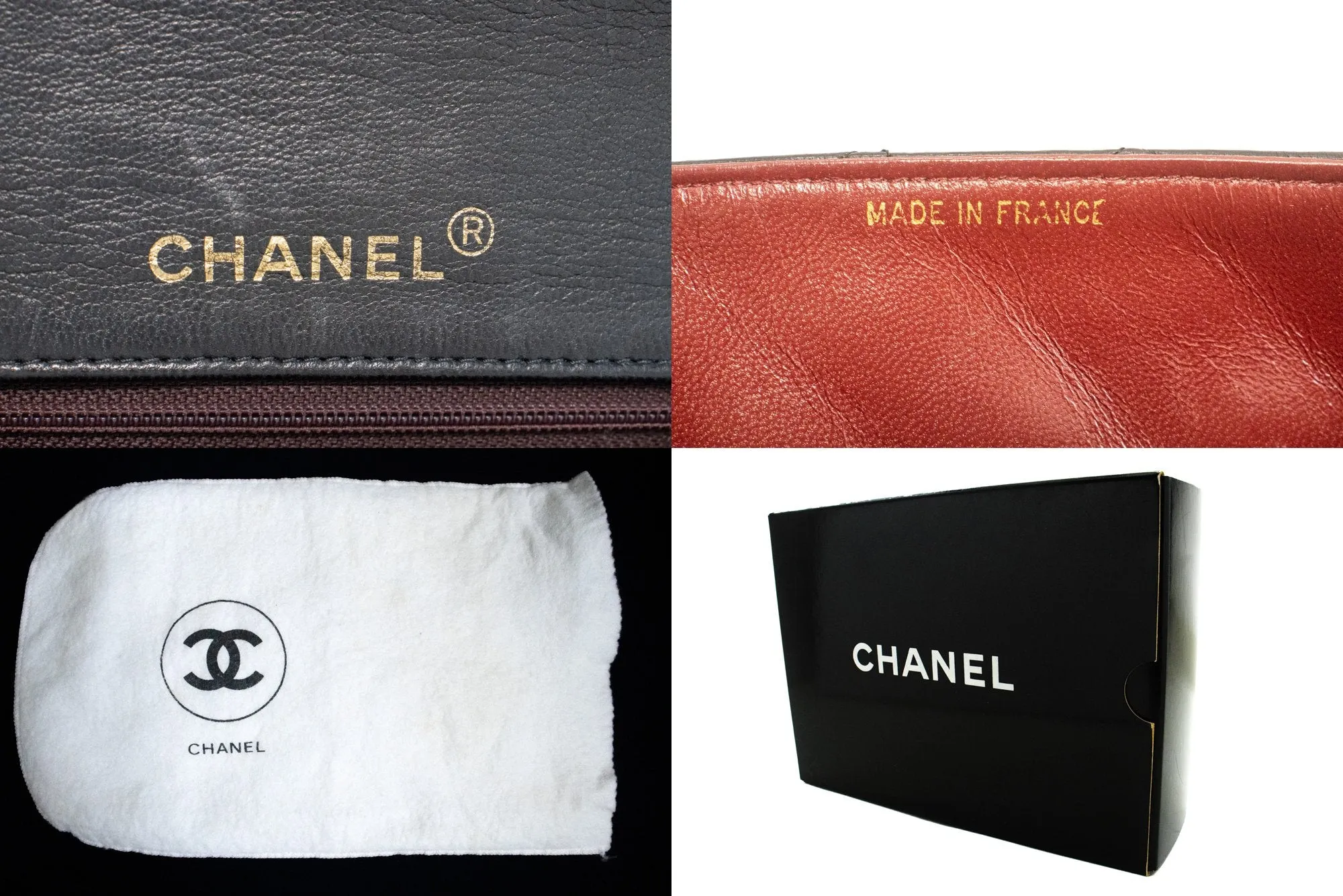 CHANEL Full Flap Chain Shoulder Bag Black Quilted Lambskin Leather n16