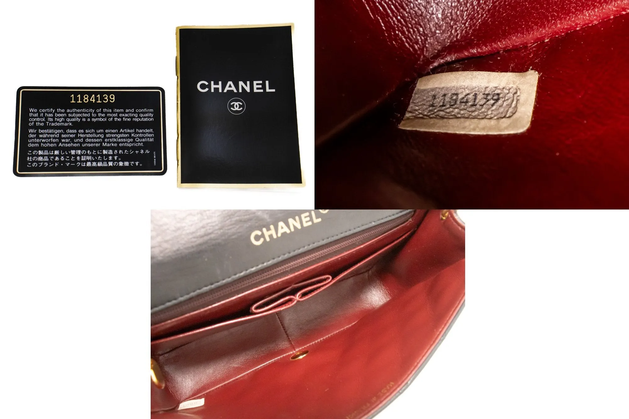 CHANEL Full Flap Chain Shoulder Bag Black Quilted Lambskin Leather n16