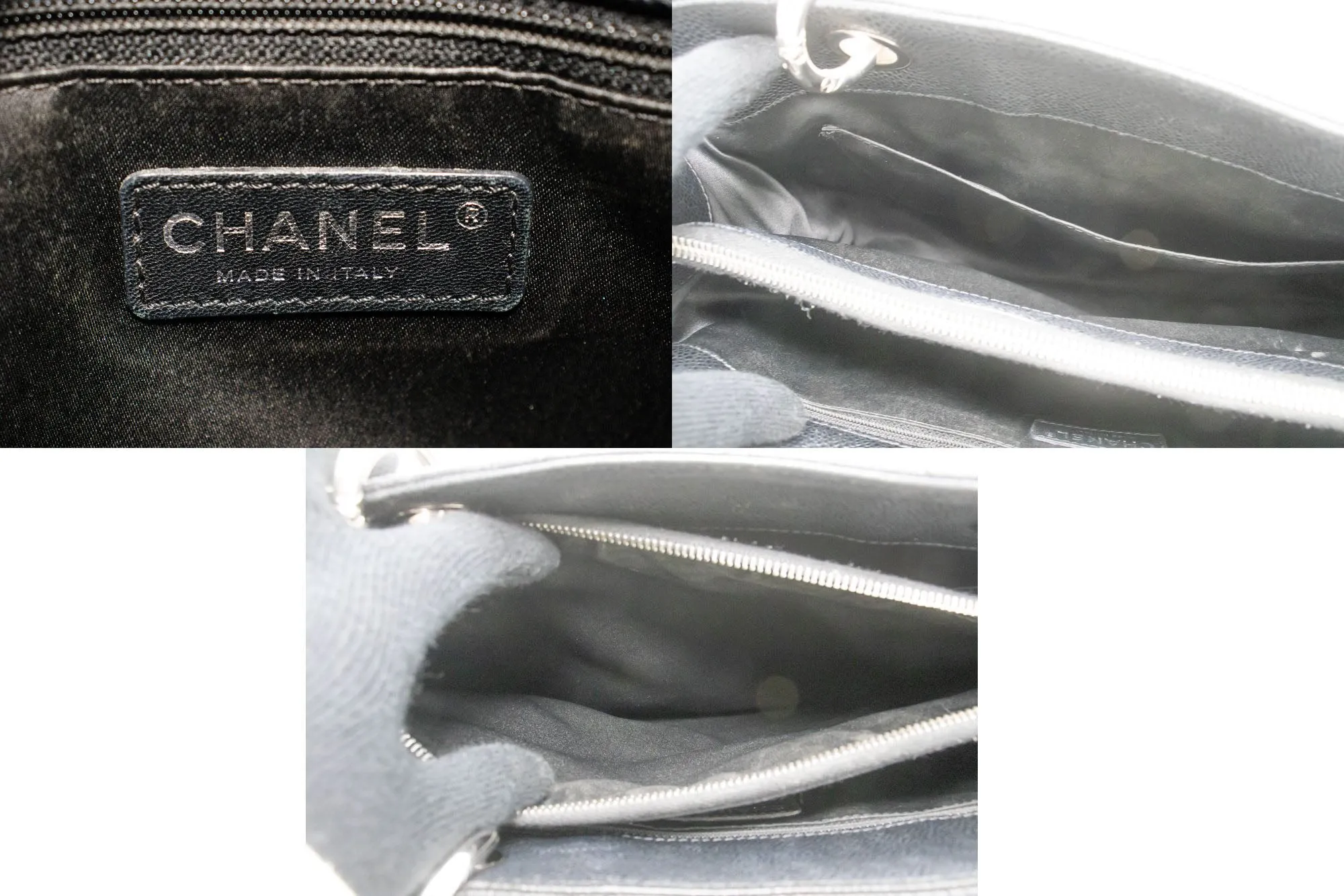 CHANEL Grained Calfskin GST 13" Shopping Tote Chain Shoulder Bag p28