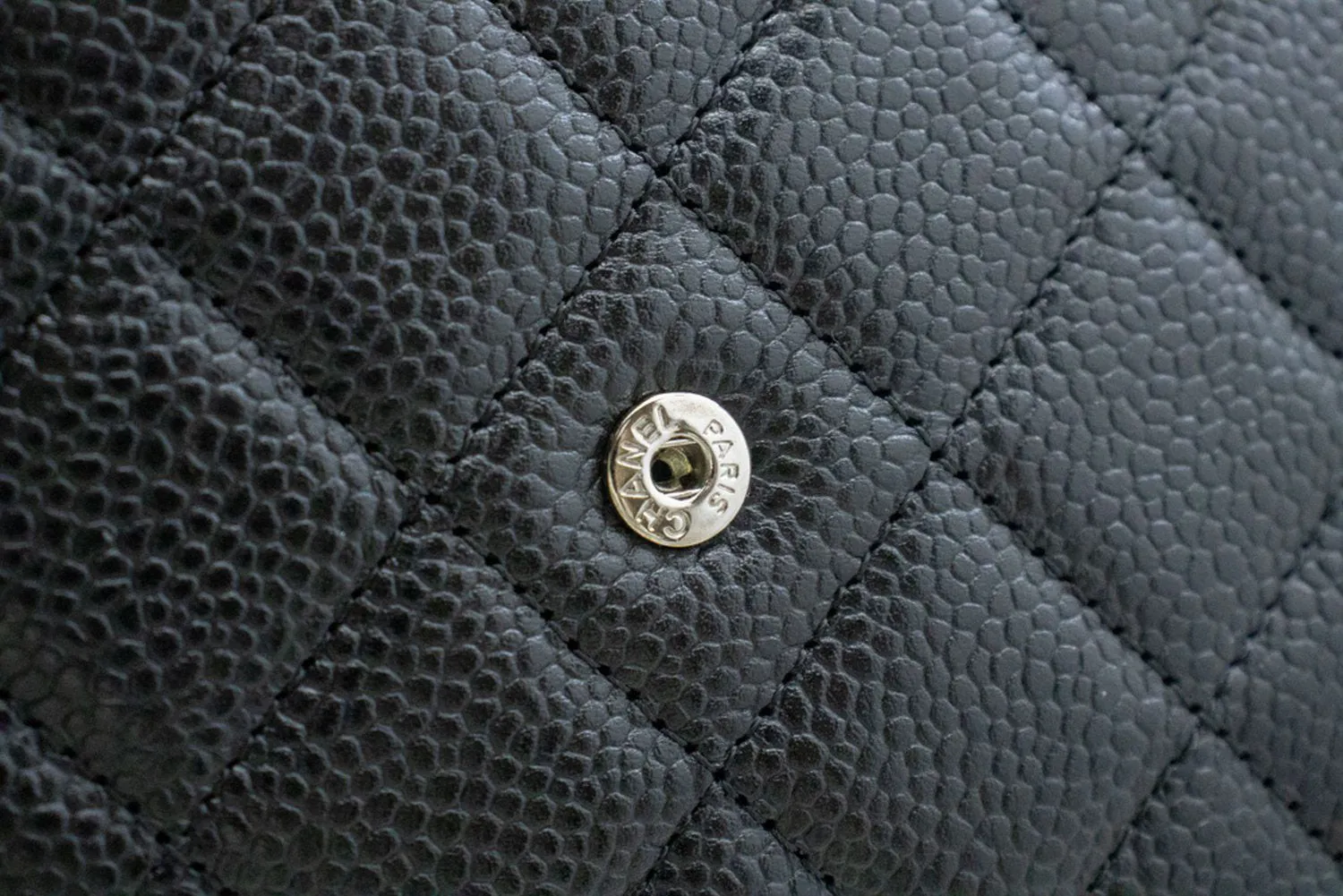 CHANEL Grained Calfskin Wallet On Chain WOC Black Shoulder Bag p60