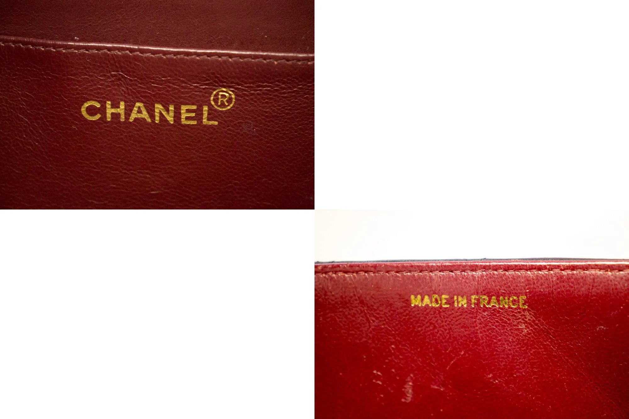 CHANEL Jumbo 13" Maxi 2.55 Flap Chain Shoulder Bag Black Lambskin d68