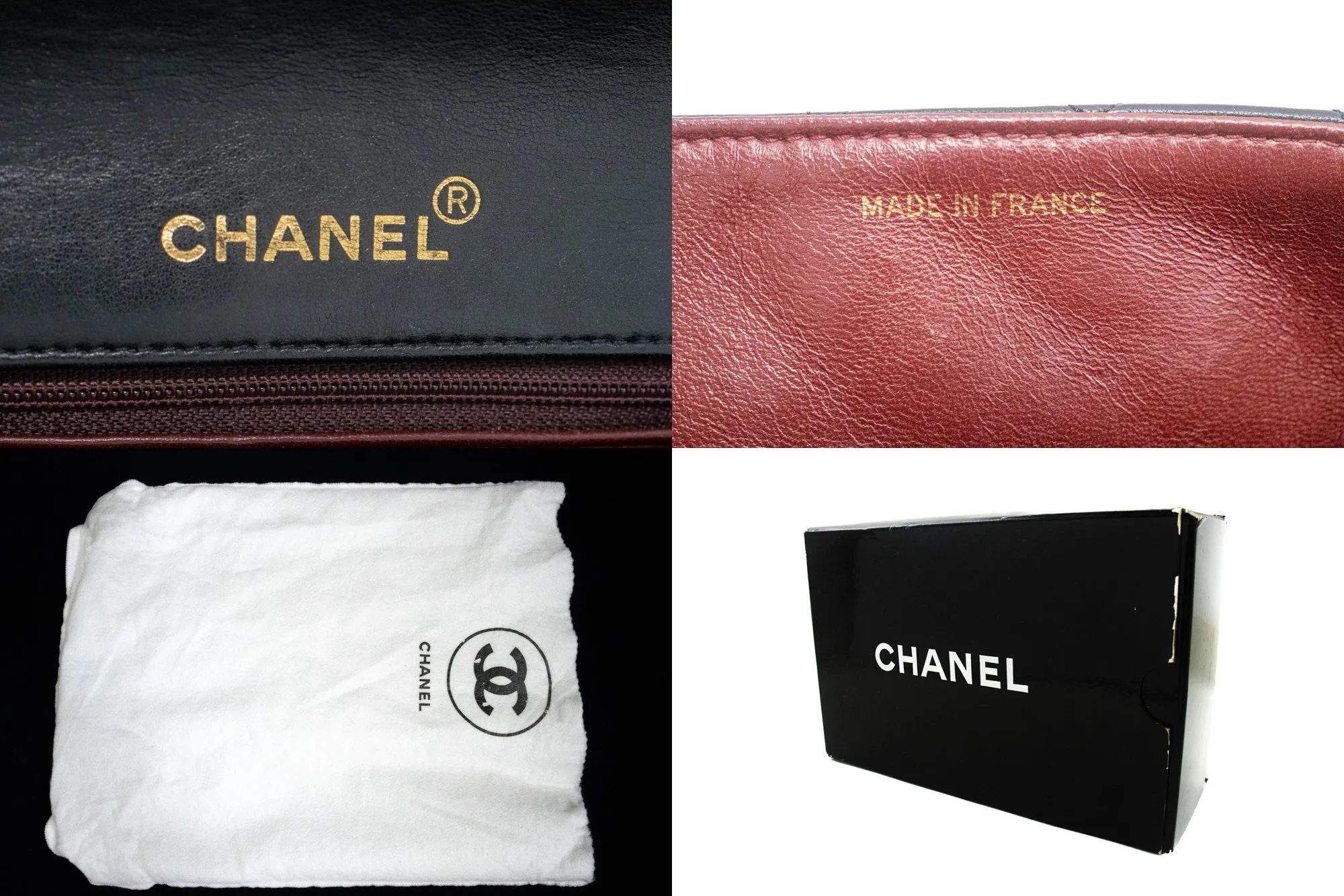 CHANEL Mini Square Small Chain Shoulder Bag Crossbody Black Lamb m44