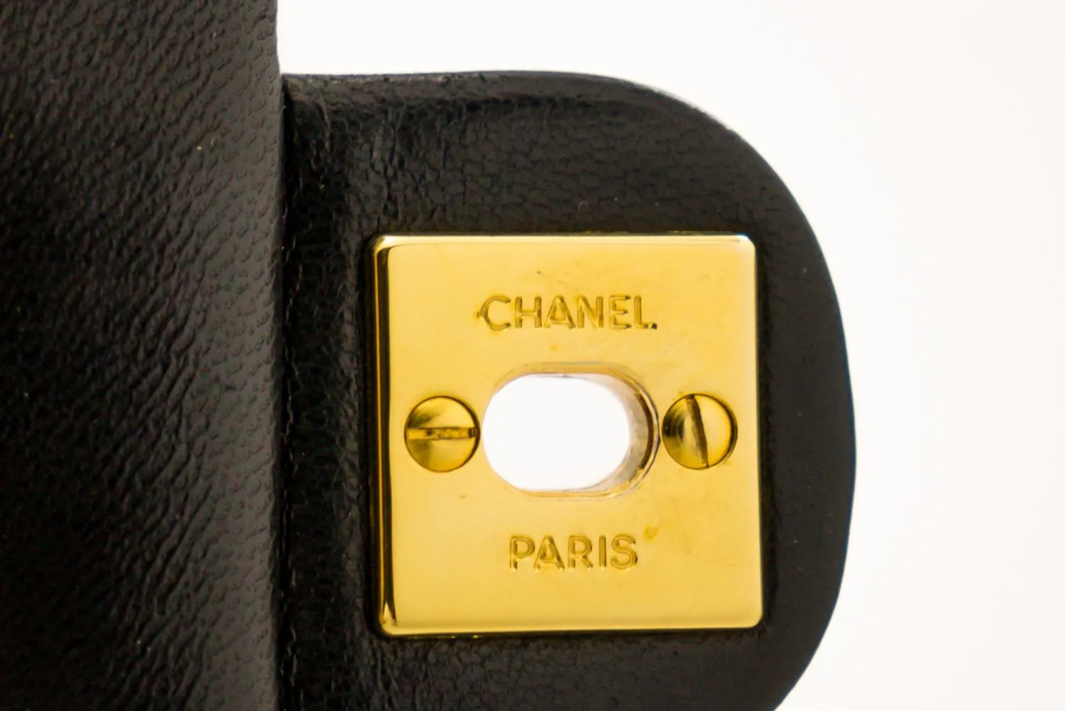 CHANEL Mini Square Small Chain Shoulder Bag Crossbody Black Quilt h15