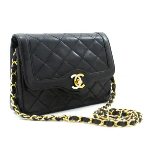 CHANEL Paris Limited Small Chain Shoulder Bag Black Quilted Flap L91