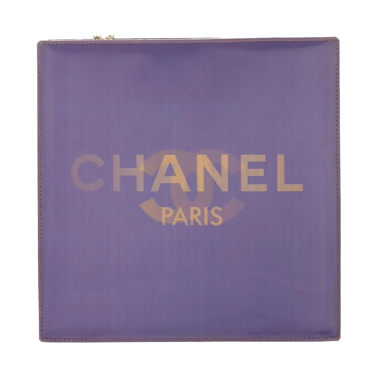 Chanel Purple Holographic Logo Shoulder bag