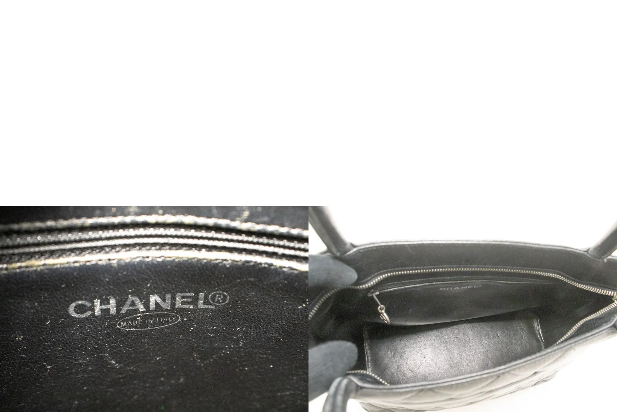 CHANEL Silver Medallion Grained Calfskin Leather Shoulder Bag n91