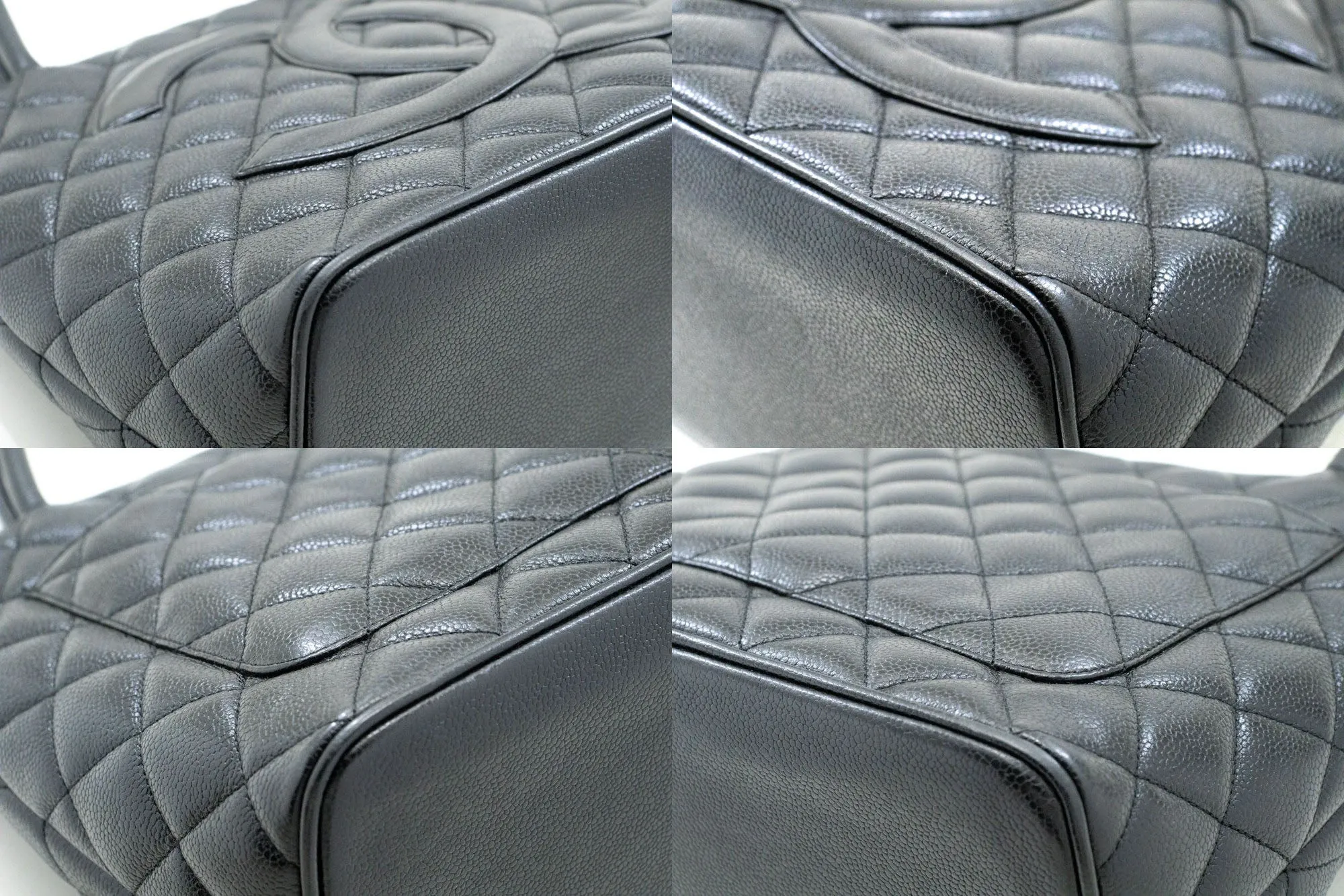 CHANEL Silver Medallion Grained Calfskin Leather Shoulder Bag n91