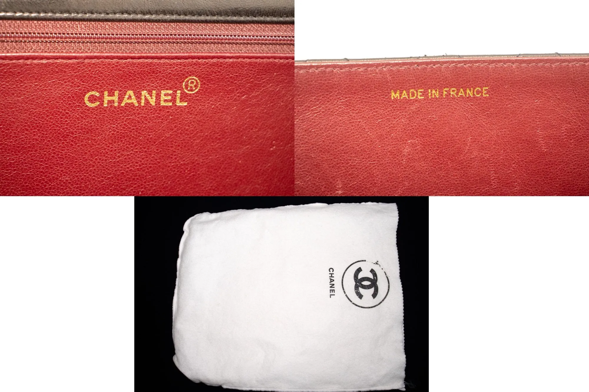 CHANEL Small Chain Shoulder Bag Clutch Black Quilted Flap Lambskin L81