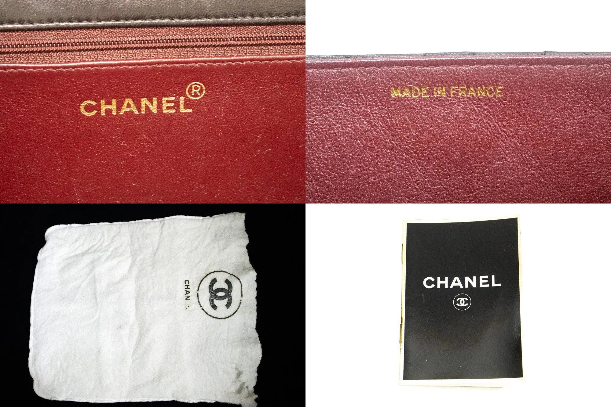 CHANEL Small Chain Shoulder Bag Clutch Black Quilted Flap Lambskin n61