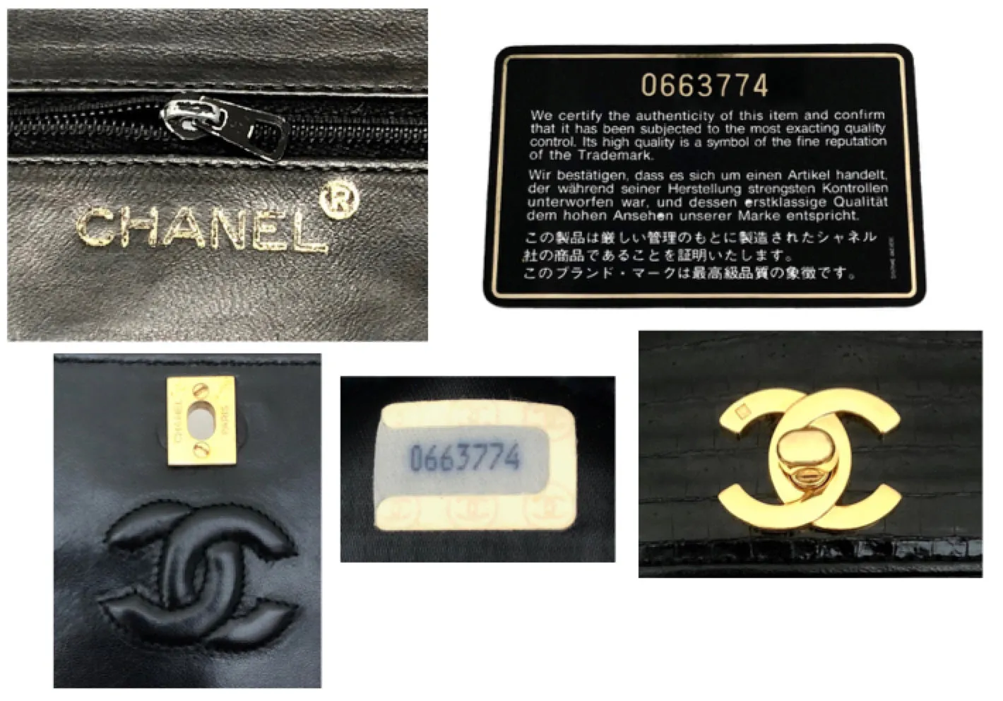 Chanel Vintage Black Alligator Rare Mini Flap Bag
