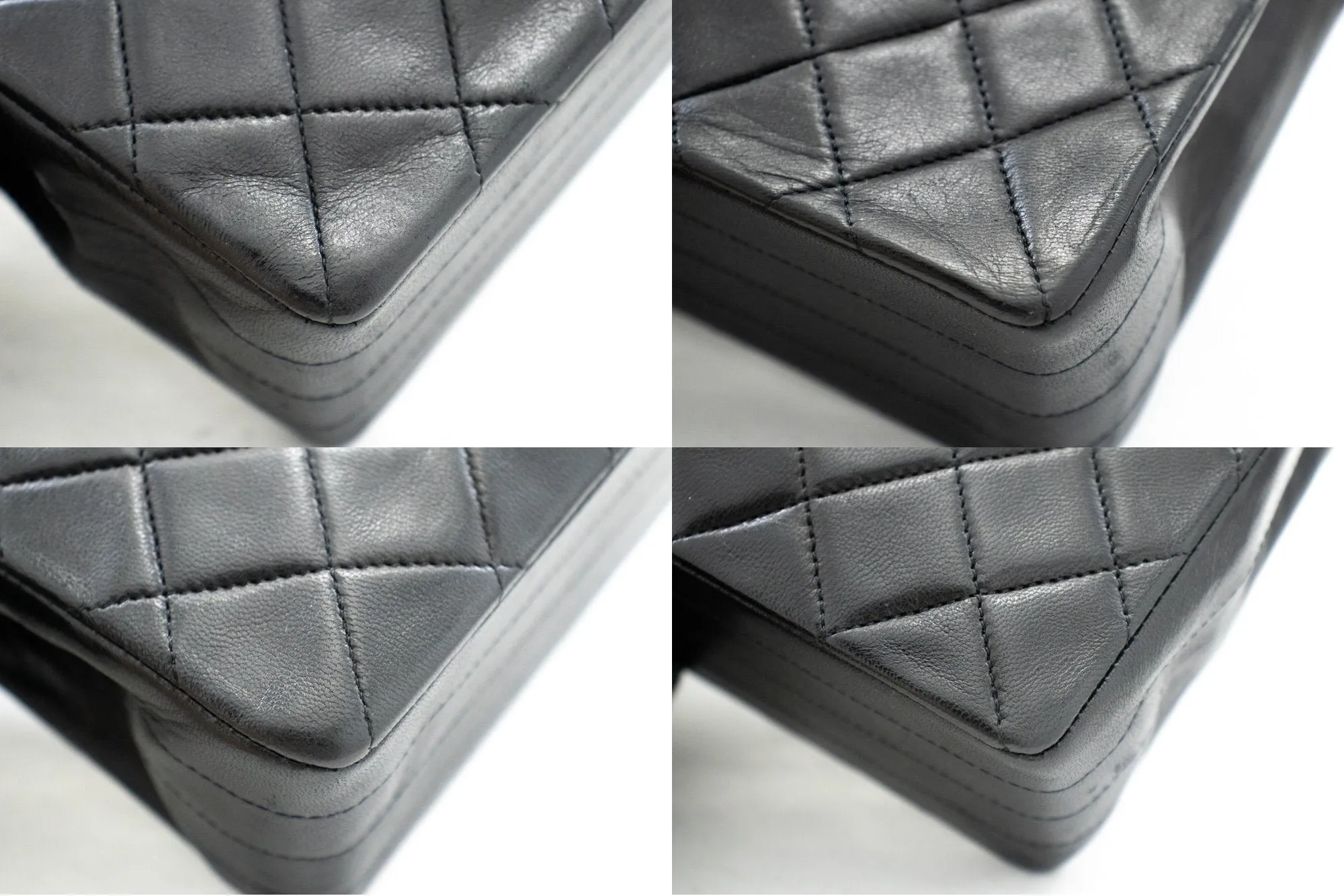 CHANEL Vintage Half Moon Chain Shoulder Bag Single Flap Quilted L32