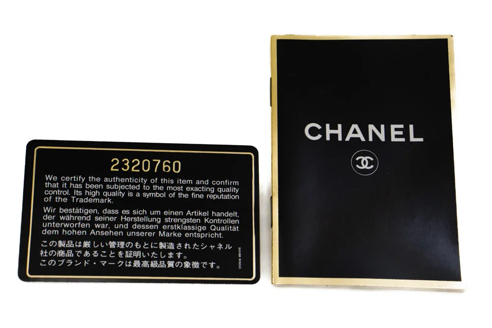 CHANEL Vintage Tassel Chain Shoulder Bag Black Quilted Zipper Lamb n19