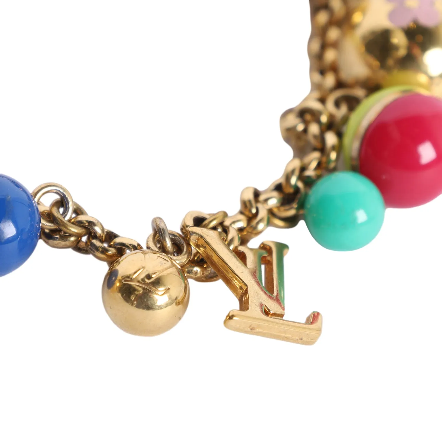 Charm Porto Cre Chenne Grullo Enamel Gold Chain Bag Charm