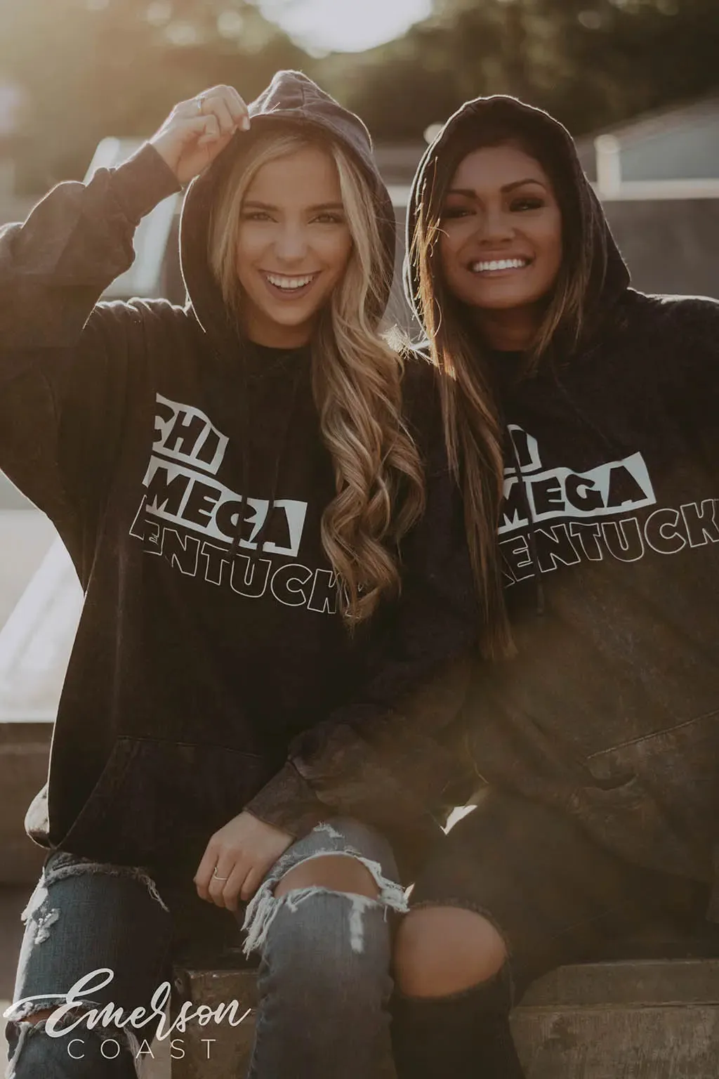 Chi Omega Mineral Wash Hoodie