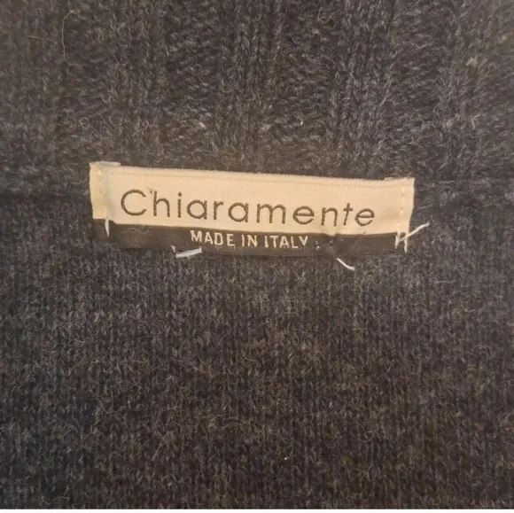 Chiaramente wool blend color block wide sleeve long drop shoulder cardigan SZ L
