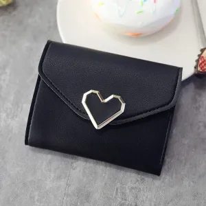 Chic Designed Wallet with Sleek Heart Buckle