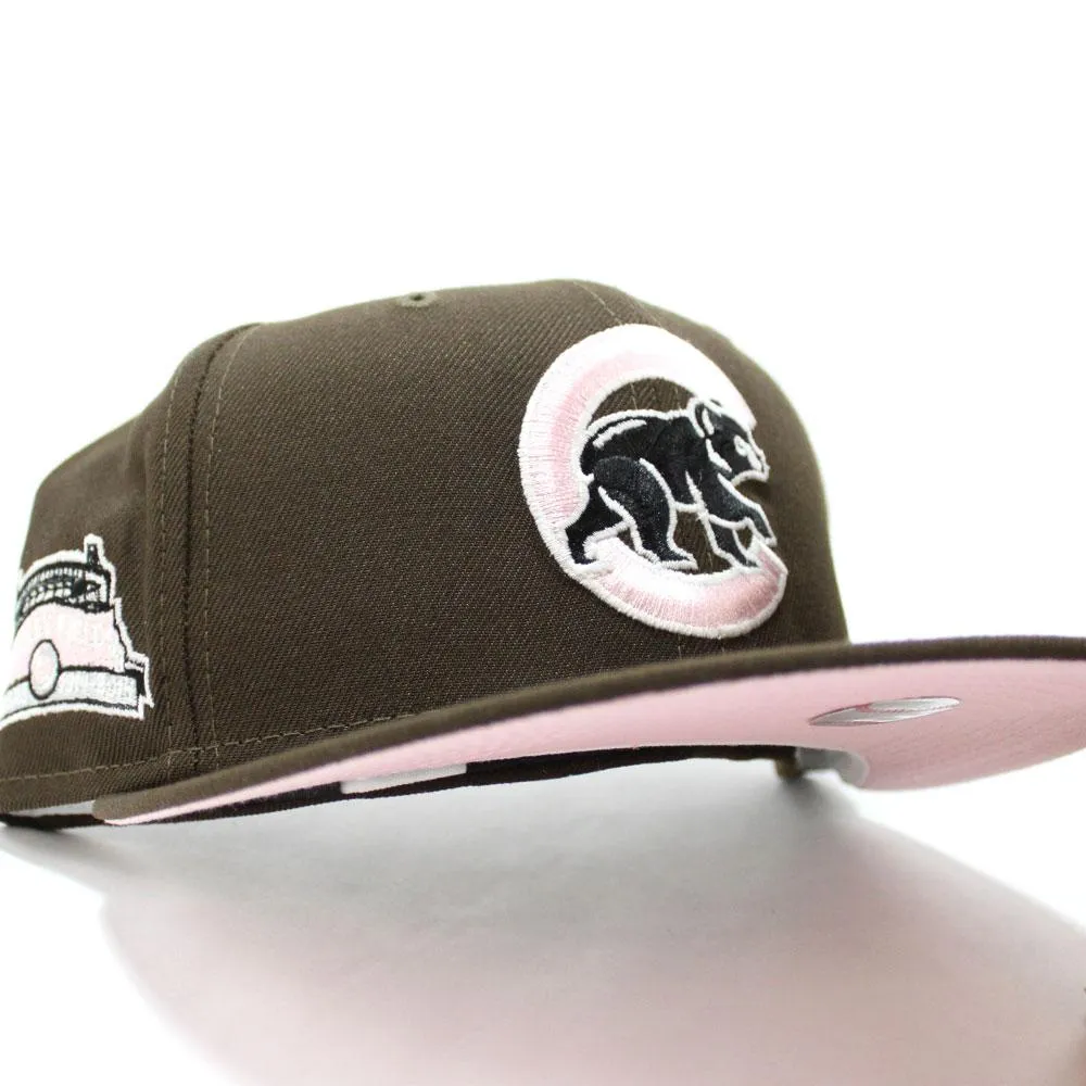 Chicago Cubs 100TH Anniversary New Era 59Fifty Fitted Hat (GITD Logo Brown Pink Under Brim)