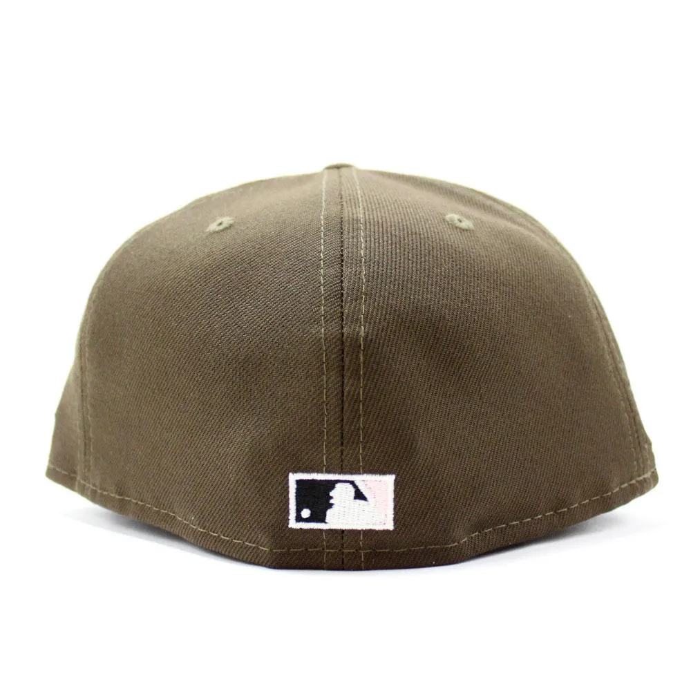 Chicago Cubs 100TH Anniversary New Era 59Fifty Fitted Hat (GITD Logo Brown Pink Under Brim)