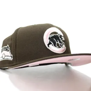Chicago Cubs 100TH Anniversary New Era 59Fifty Fitted Hat (GITD Logo Brown Pink Under Brim)