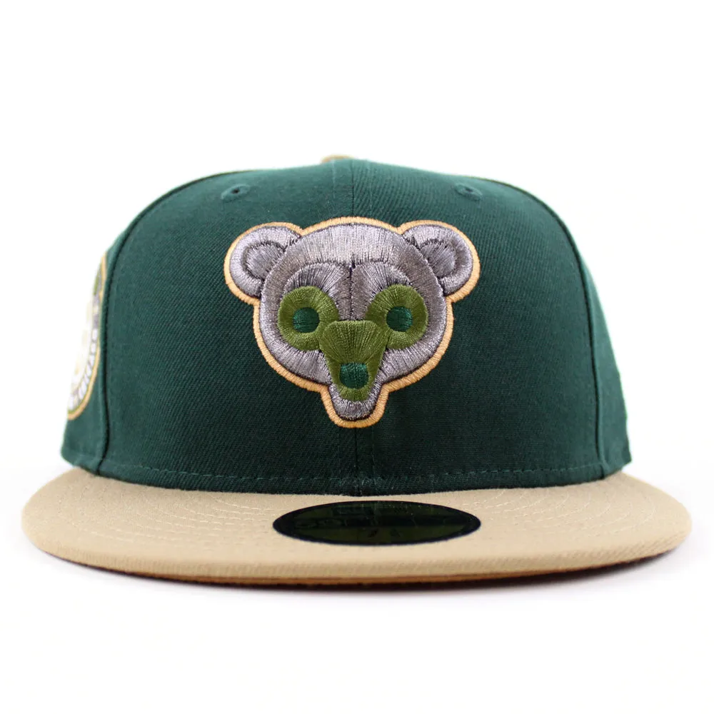 Chicago Cubs 1962 All Star Game New Era 59Fifty Fitted Hat (Dark Green Khaki Bronze Under brim)