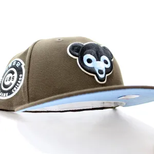Chicago Cubs 1962 All Star Game New Era 59Fifty Fitted Hat (Glow in the Dark Walnut Sky Blue Under Brim)