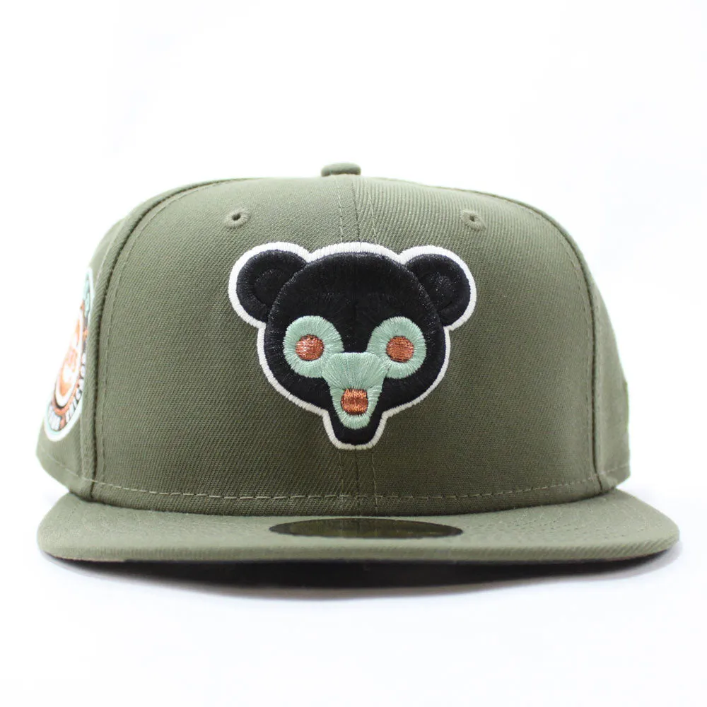 Chicago Cubs 1962 All Star Game New Era 59Fifty Fitted Hat (Zombie Pack Pack GITD Olive Camo Under Brim)