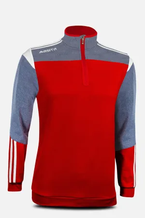 Chicago Half Zip Red/Melange/White