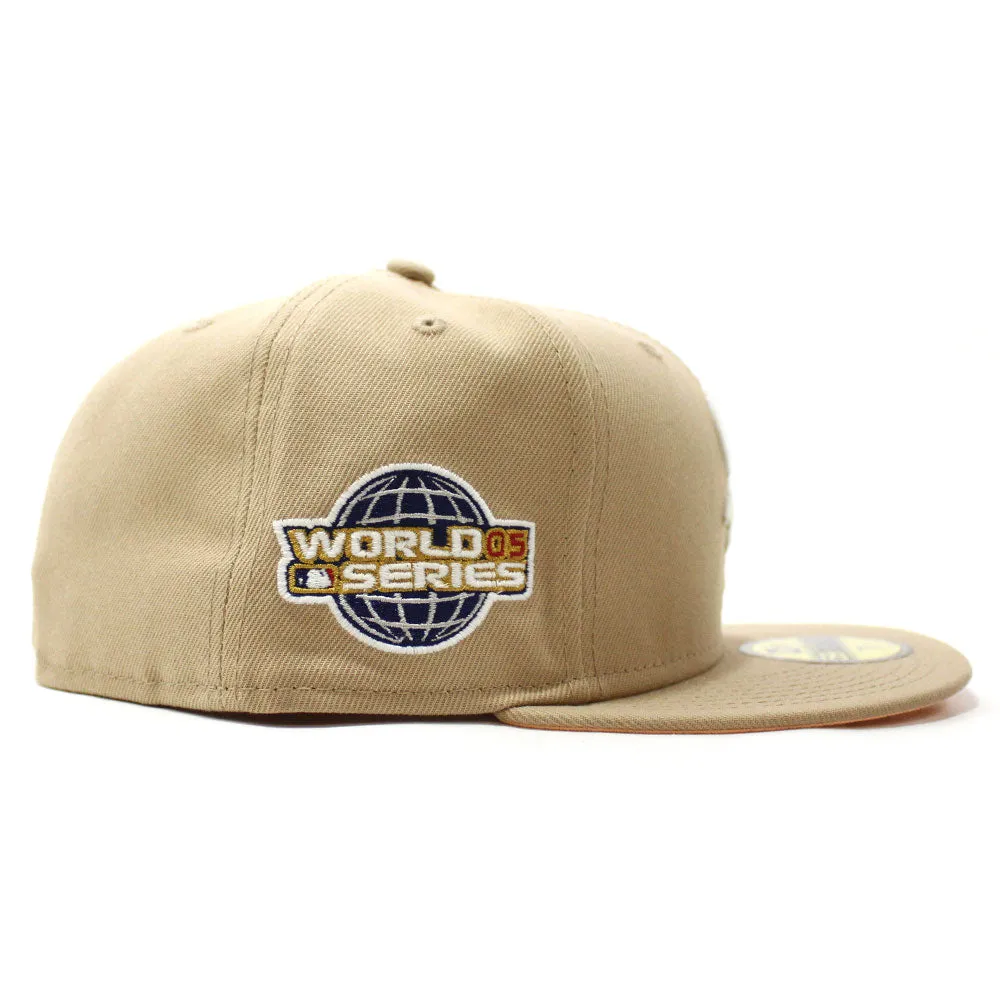 Chicago White Sox 2005 World Series New Era 59Fifty Fitted Hat (GITD Camel Peach Under Brim)