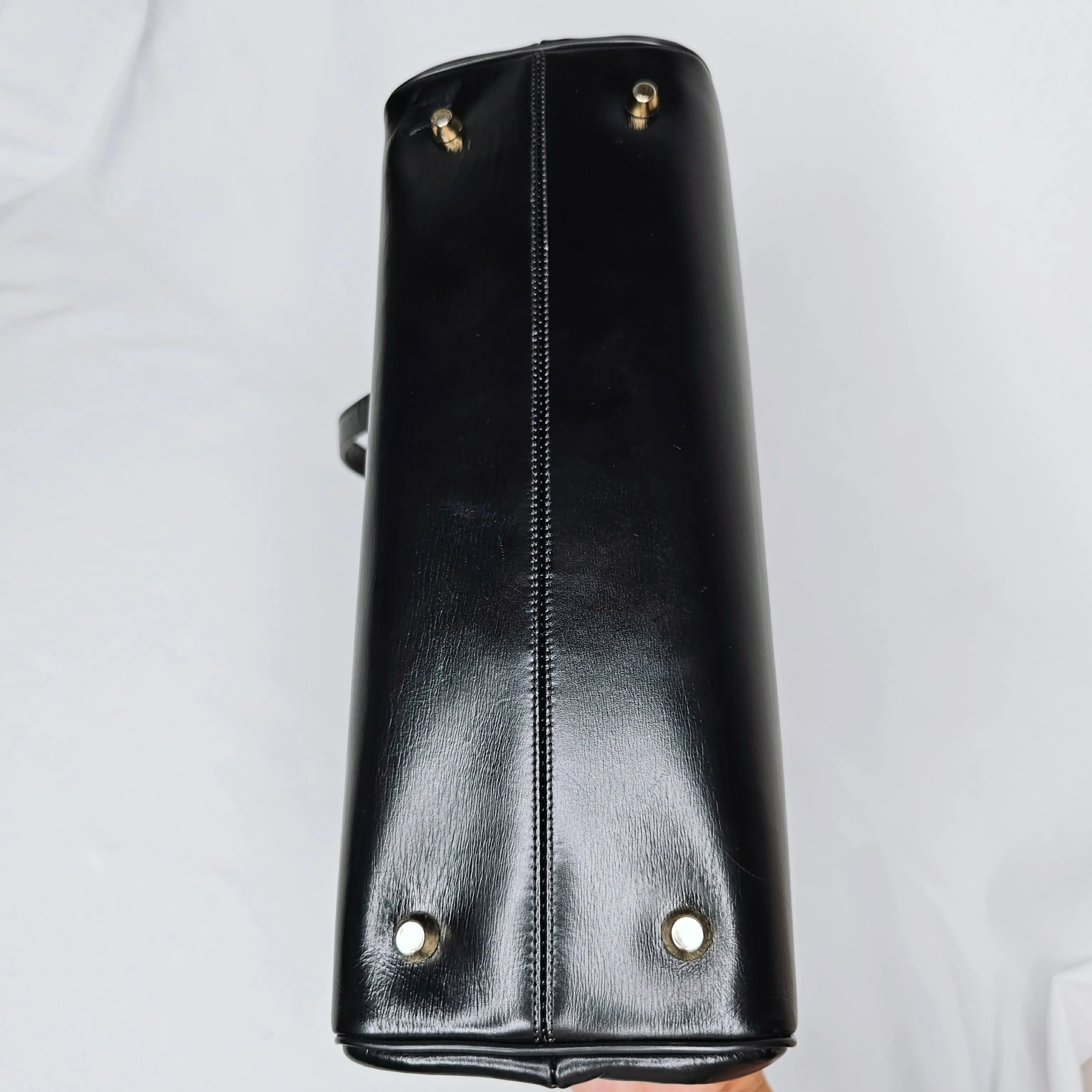 Christian Dior Black Leather Shoulder Flap Bag with Coin Purse
