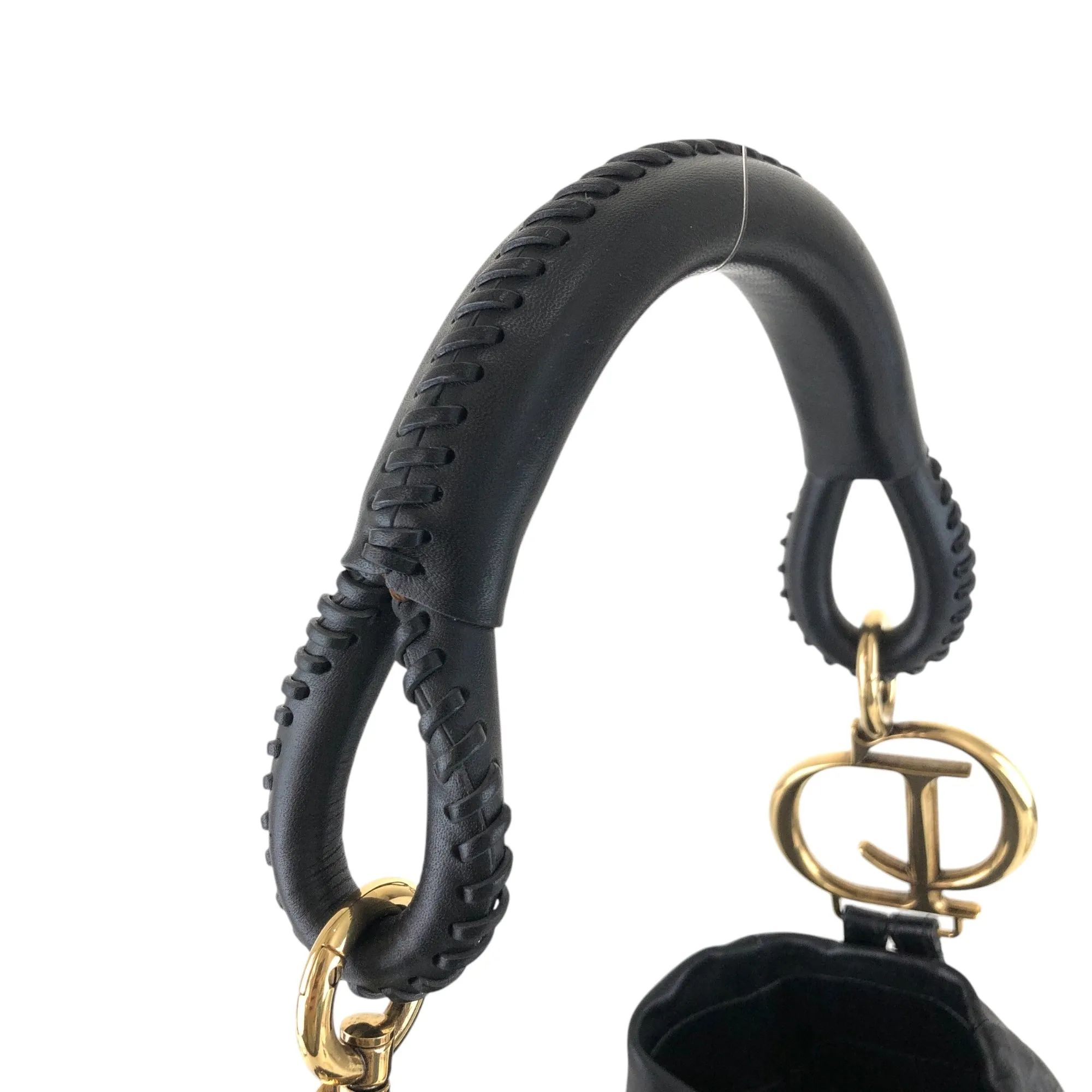 Christian Dior CD Logo Motif Shoulder bag Black Vintage t8bvsc