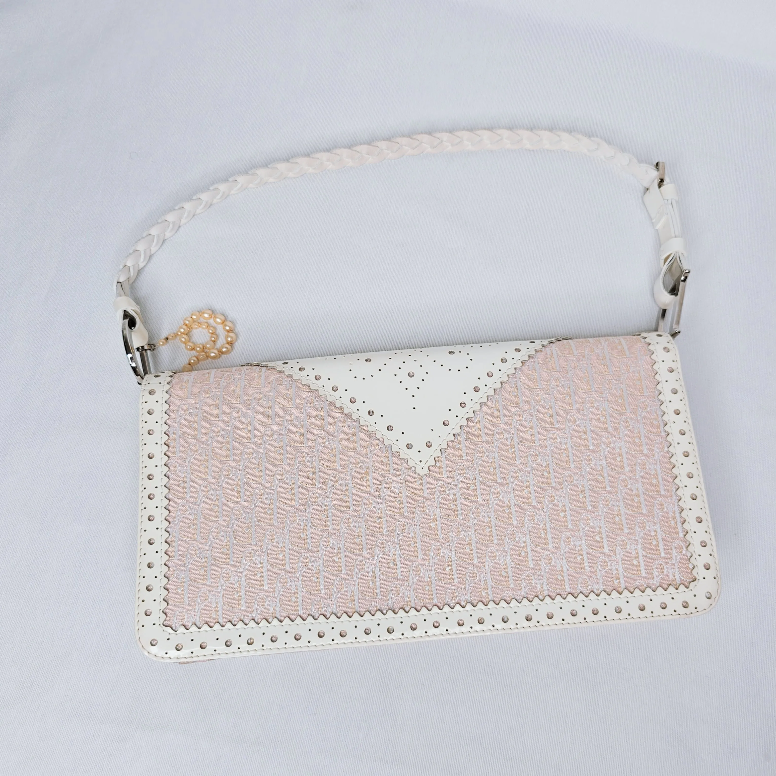 Christian Dior Extremely Rare Pink Trotter Shoulder Bag