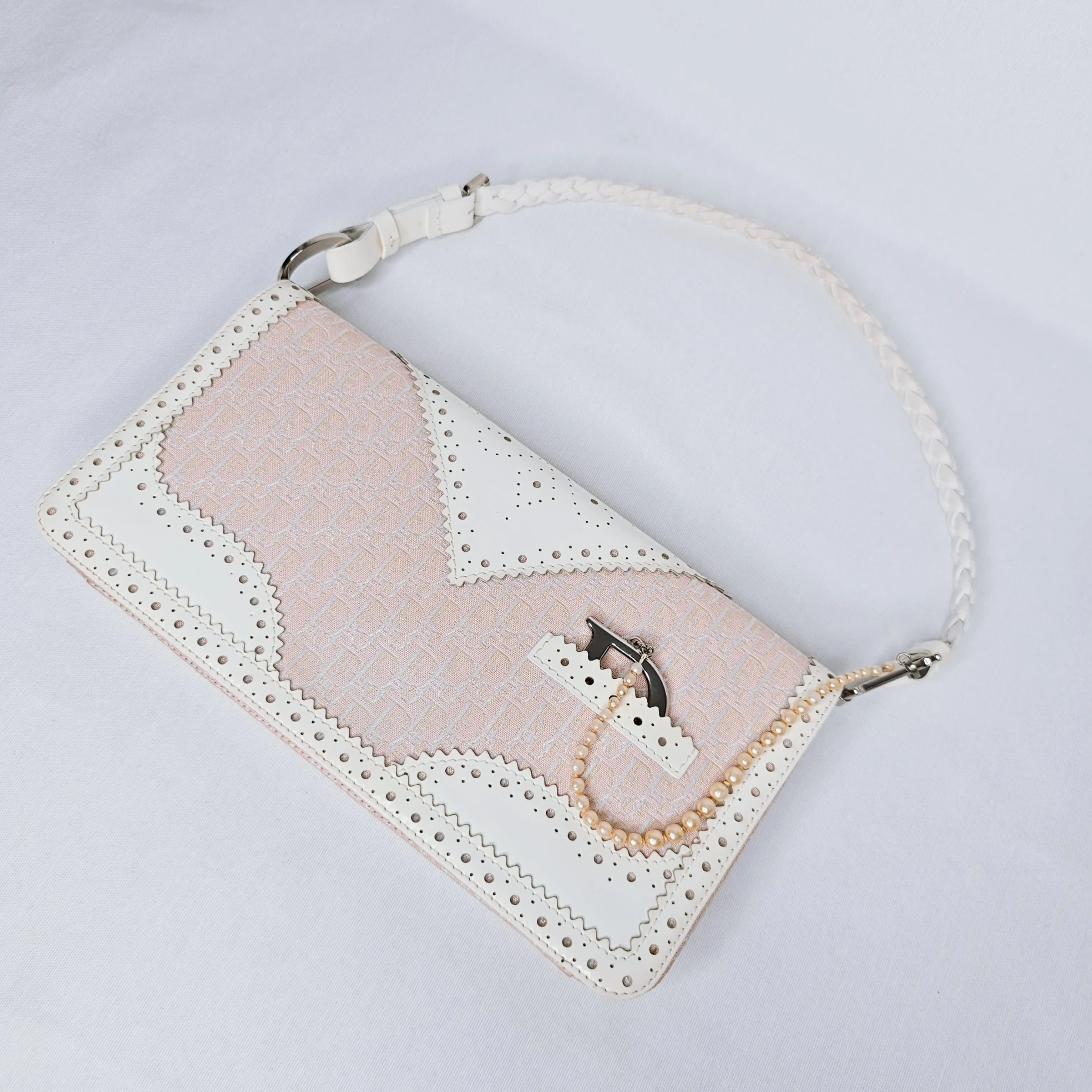 Christian Dior Extremely Rare Pink Trotter Shoulder Bag