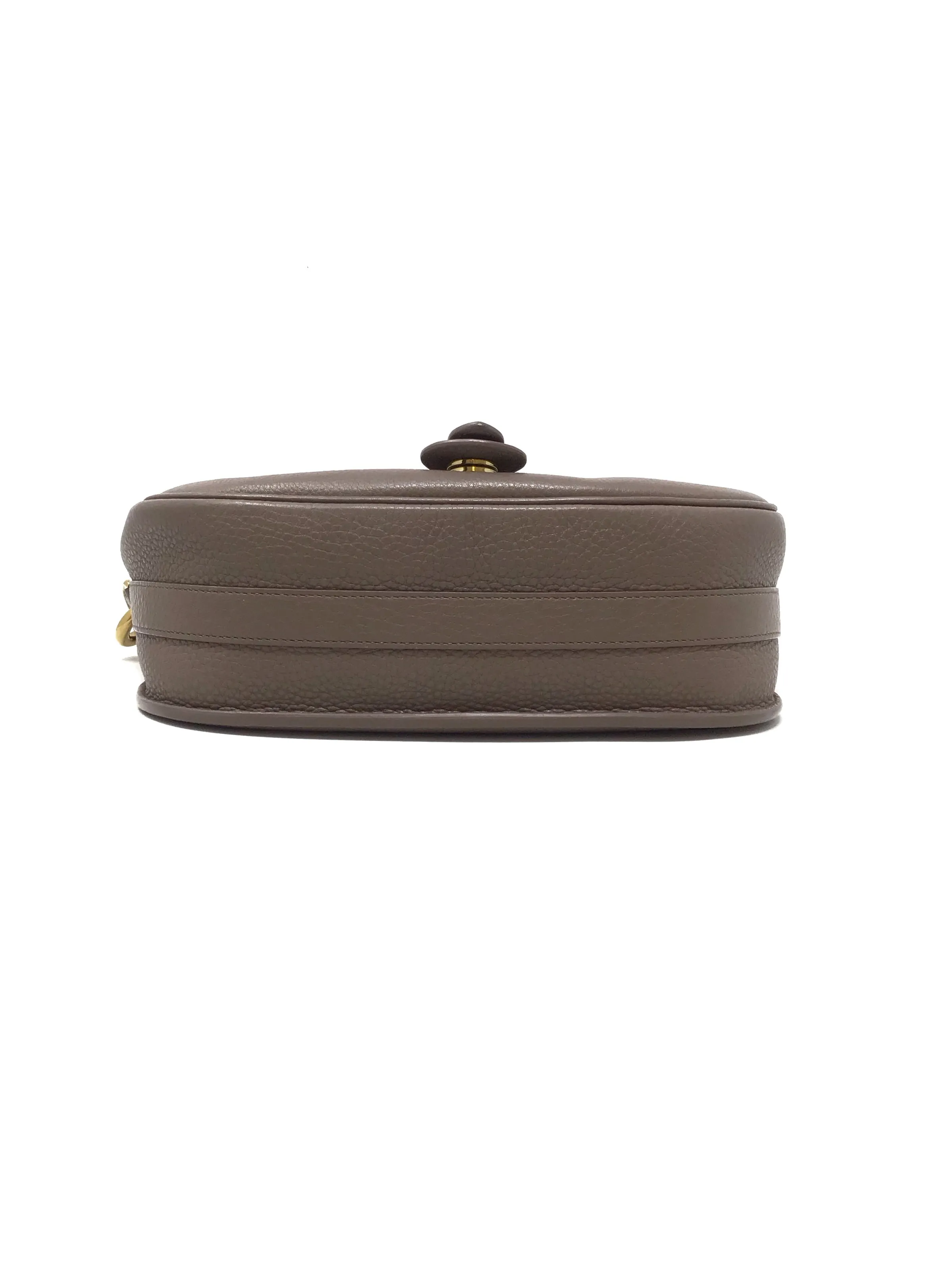 Christian Dior LG 'Bobby' Grained Calfskin W/Blue Dior Oblique Embroidered Strap