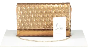 Christian Louboutin Metallic Copper Imprinted Crossbody / Clutch Bag