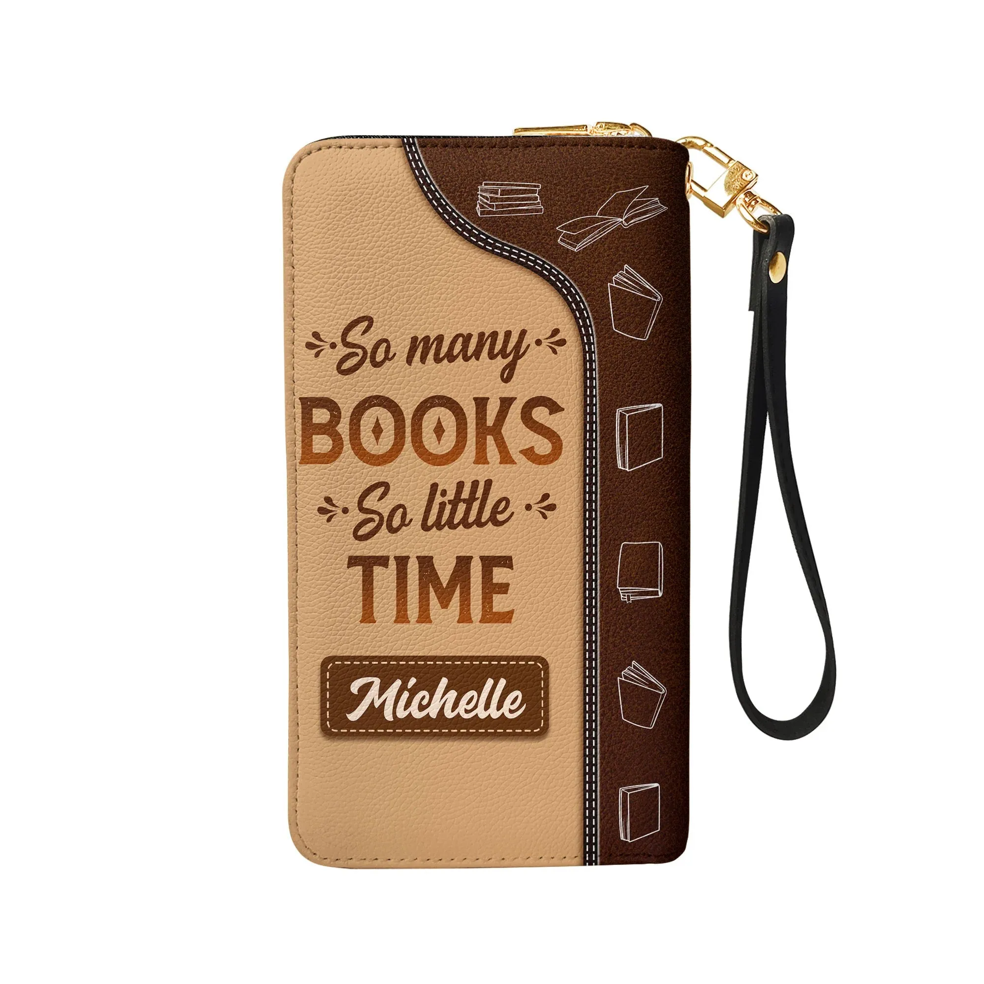 Christianartbag Clutch Purse, So Many Books So Little Time Clutch Purse For Women, Personalized Name, Christian Gifts For Women, CAB02050124.