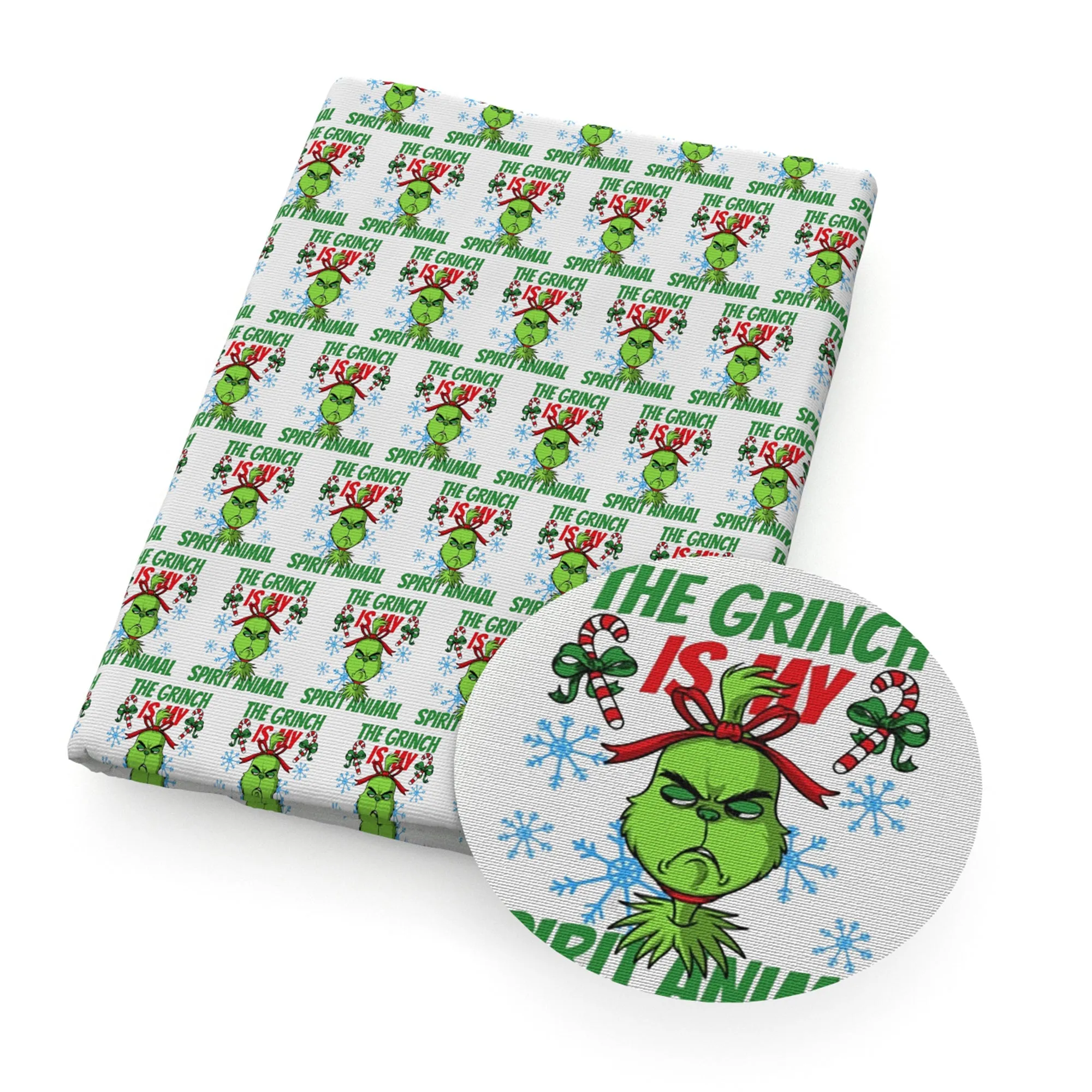christmas day snowflake snow crutch printed fabric