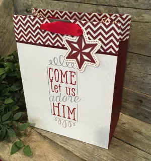 Christmas Gift Bag "Come Let Us Adore Him"