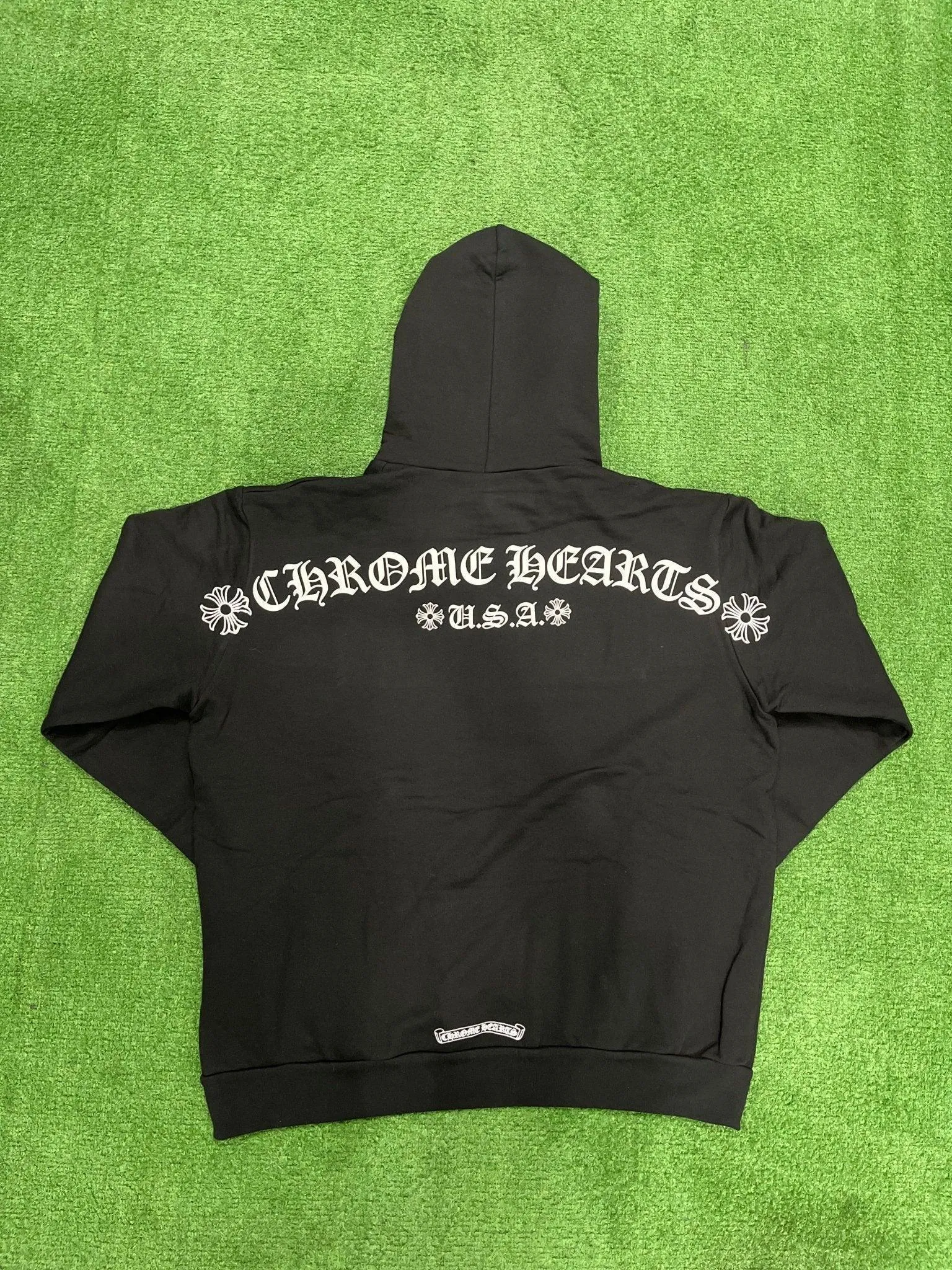 Chrome Hearts USA Shoulder Logo Hoodie Black
