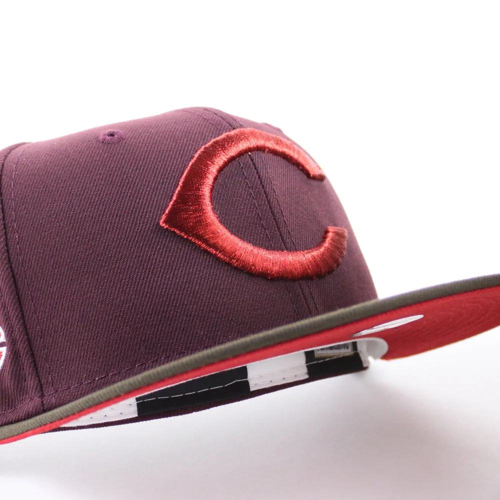 Cincinnati Reds The Big Red Machine 1975 New Era 59Fifty Fitted Hat (Maroon Walnut Red Under Brim)
