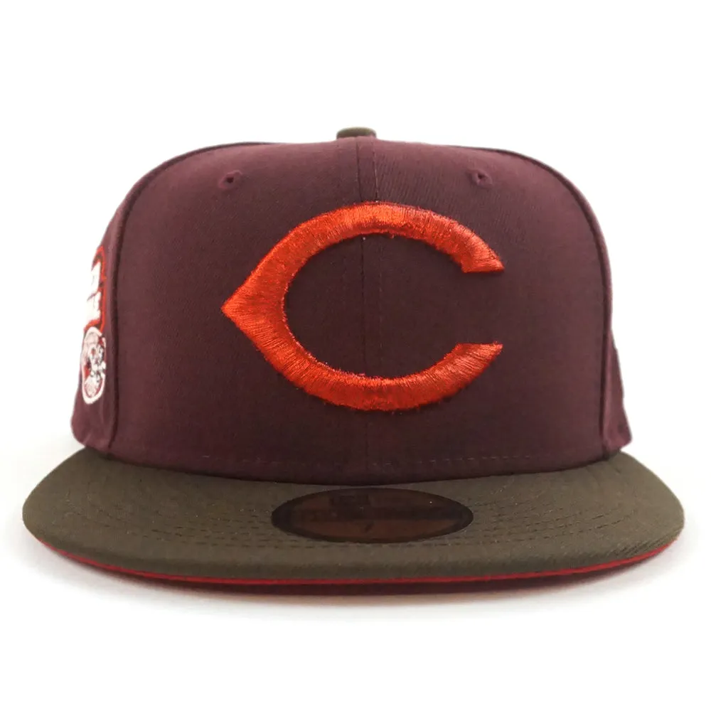 Cincinnati Reds The Big Red Machine 1975 New Era 59Fifty Fitted Hat (Maroon Walnut Red Under Brim)