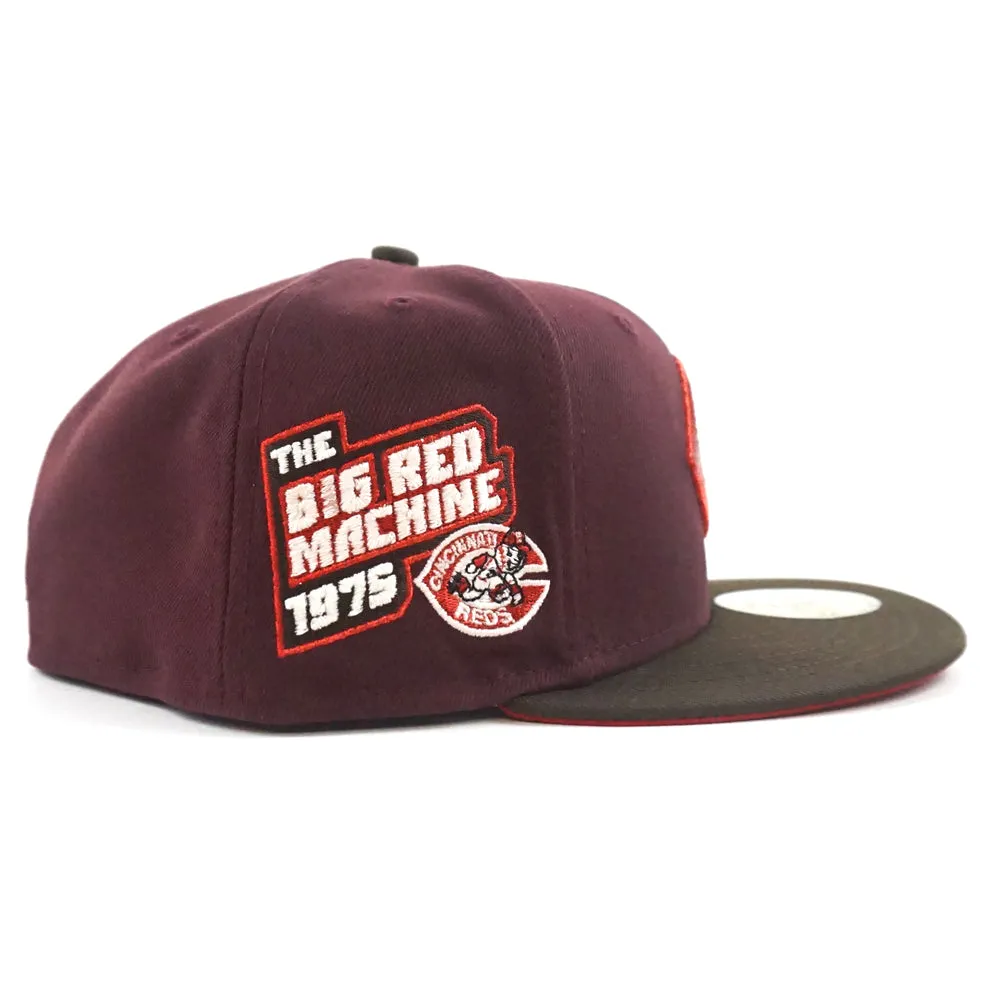 Cincinnati Reds The Big Red Machine 1975 New Era 59Fifty Fitted Hat (Maroon Walnut Red Under Brim)