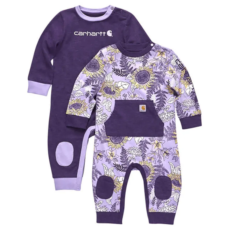 CLCG9846-mth Baby Girl's Carhartt Sleeper - 2 pc Purple