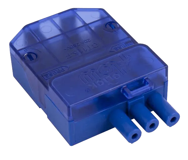 Click CT115F 3 Pole Female Push Fit Connector with Loop