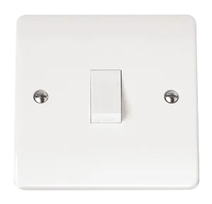 Click Mode CMA622 White Moulded 20A Double Pole Plate Switch