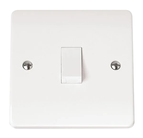 Click Mode CMA622 White Moulded 20A Double Pole Plate Switch