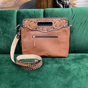 Clutch/Crossbody Floral Carved Corner Patches