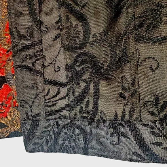 Coldwater Creek Reversible Floral Button Up Jacket Blazer Medium
