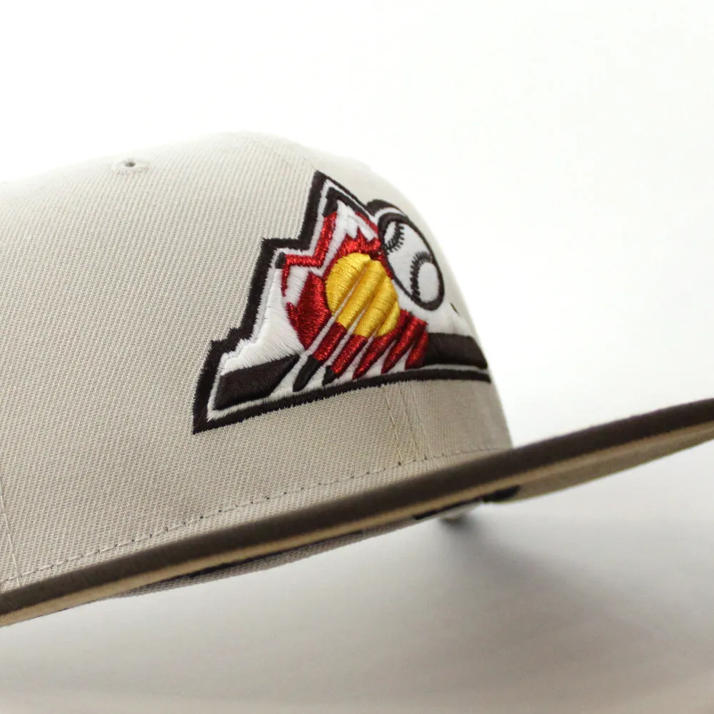 Colorado Rockies 25th Anniversary New Era 59Fifty Fitted Hat (GITD Stone Gray Walnut Khaki Under Brim)