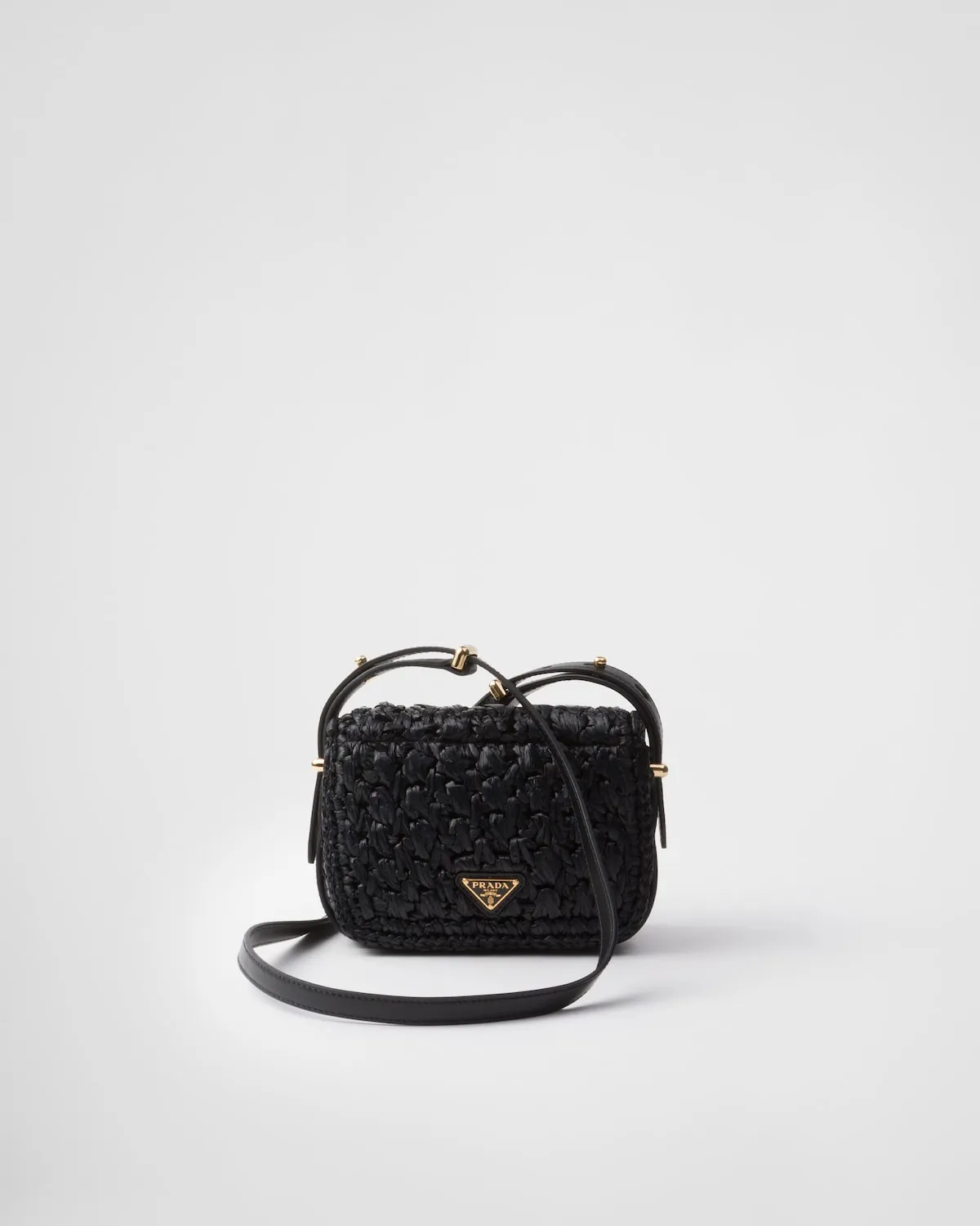 Crochet And Leather Shoulder Bag