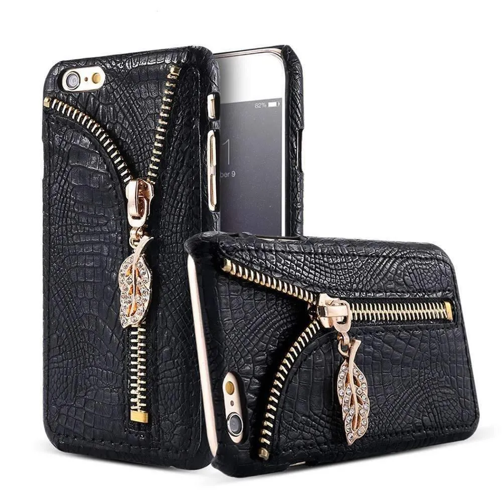 Crocodile Pattern Cases Capa With Card Slot Shell For iPhone